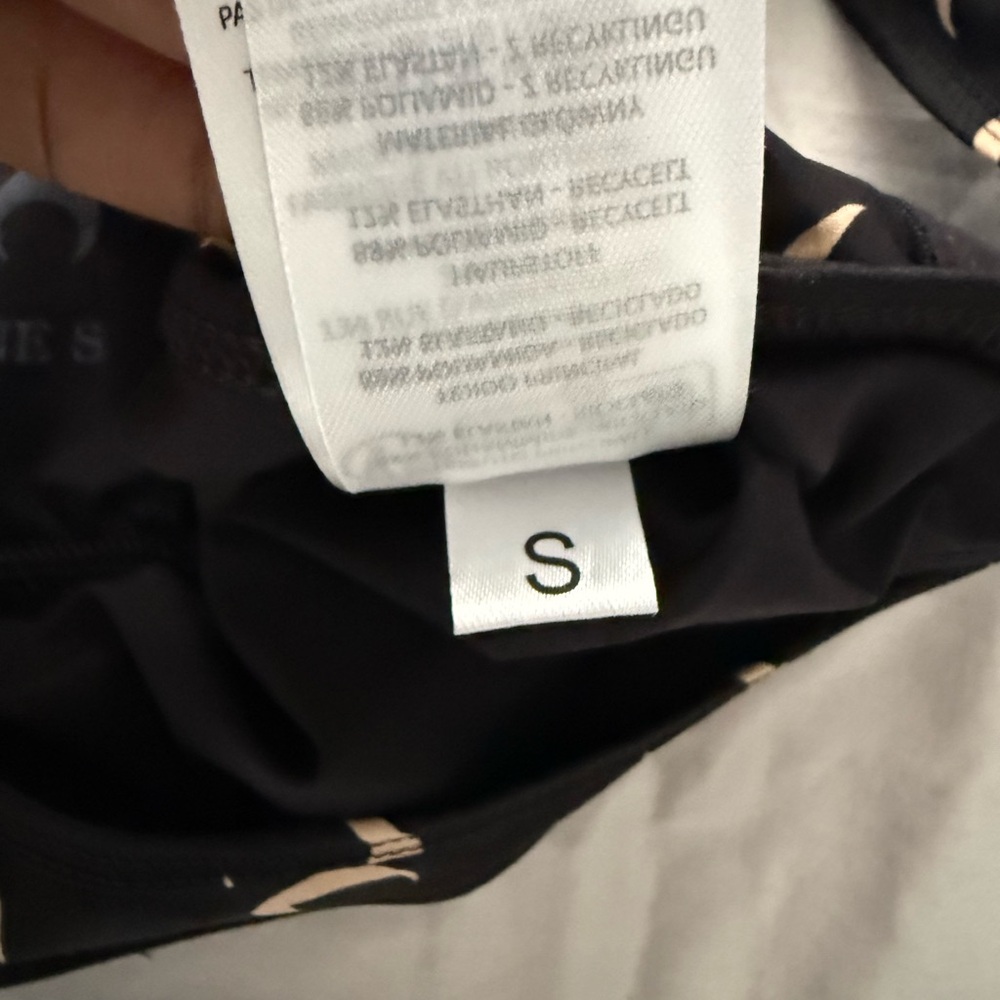 Marine Serre Black and Cream Crescent Sports Bra - Picture 5 of 5